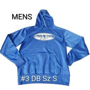 #3 Dutch Bros Coffee SM Blue "It's All Good!" Graphic Pullover Hoodie Sweater